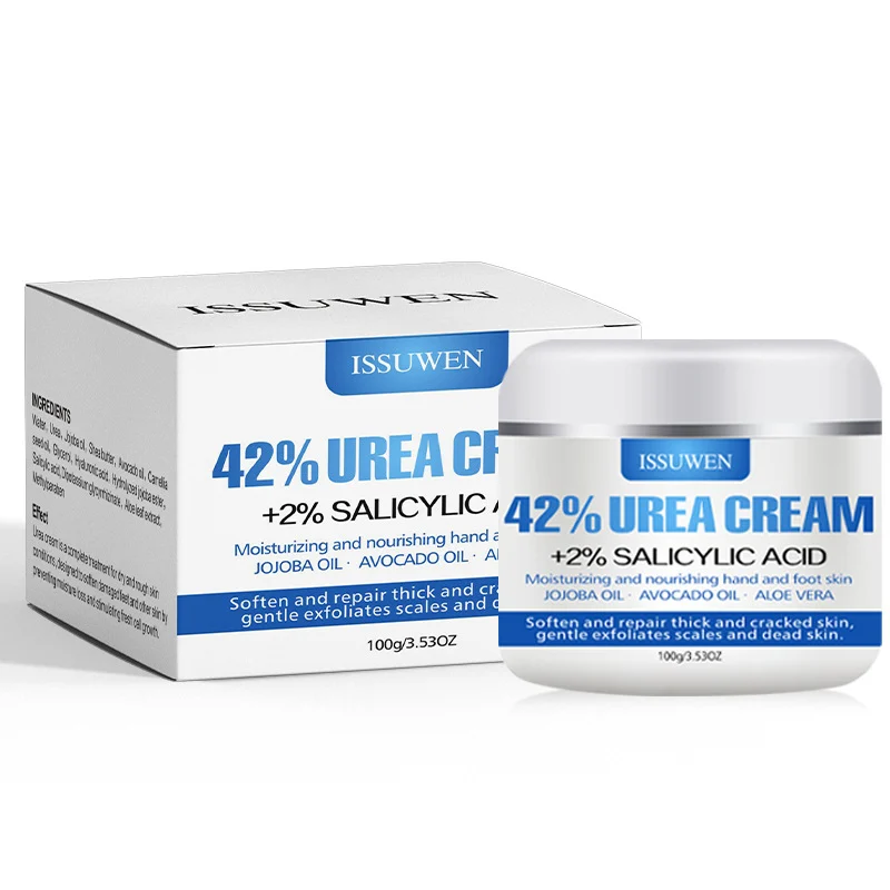 42-urea-cream-lavender-hand-foot-repair-iss-nyfhbnq2-3 Intensive 42% Urea Cream with Avocado and Shea Butter for repairing dry, cracked skin on hands, feet, elbows, and knees.