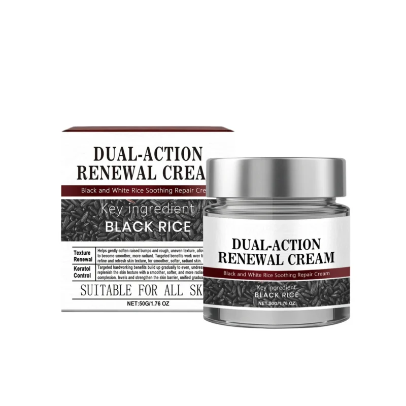 dual-action-black-rice-renewal-cream-gentle-exfoliating-moisturizer-50g-iss-pnmr9zxq-1 ISSUWEN Dual-Action Black Rice Renewal Cream for gentle exfoliation, smoothing bumps, and deep hydration - 50g jar